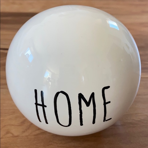 Pier 1 HOME white ceramic decorative sphere - Picture 2 of 12
